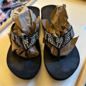 Yellow Box flip flops